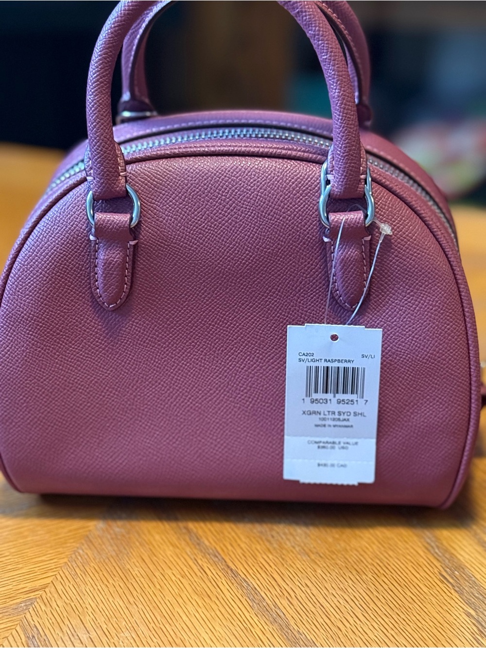 Coach Light Raspberry Sydney Satchel - Picture 2 of 6